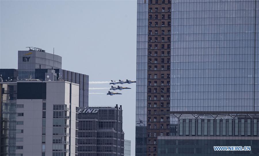 U.S.-CHICAGO-BLUE ANGELS-COVID-19-FLYOVER