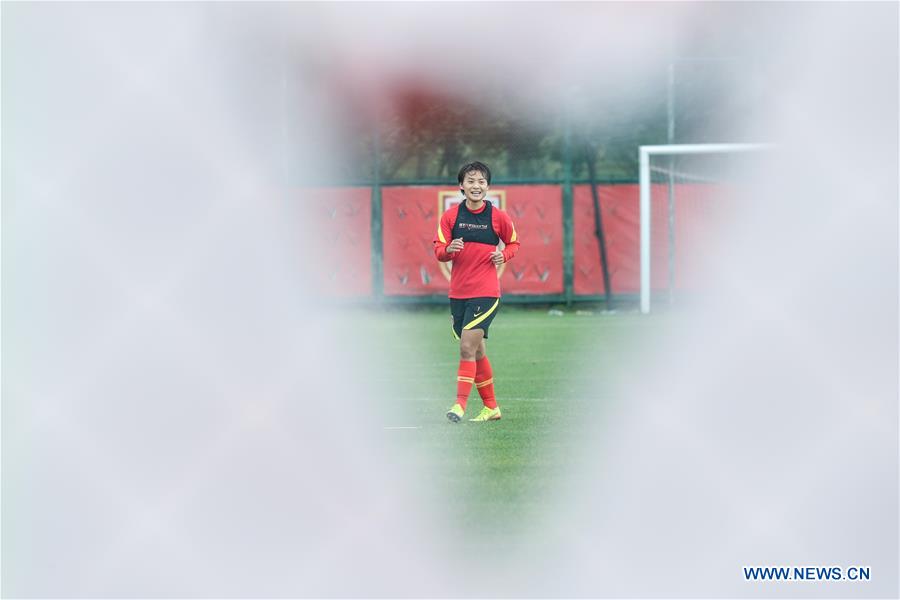 (SP)CHINA-SUZHOU-FOOTBALL-CHINA'S WOMEN'S NATIONAL TEAM-TRAINING SESSION (CN)