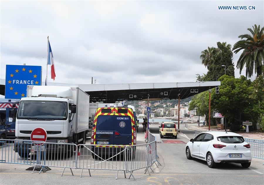 FRANCE-MENTON-COVID-19-ITALY-BORDER-REOPENING