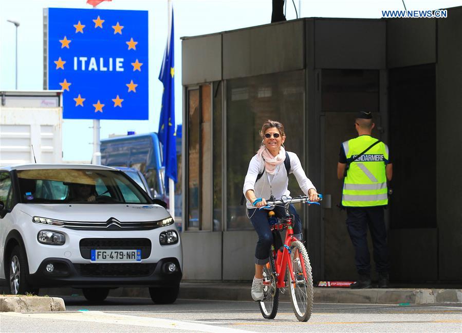 FRANCE-MENTON-COVID-19-ITALY-BORDER-REOPENING