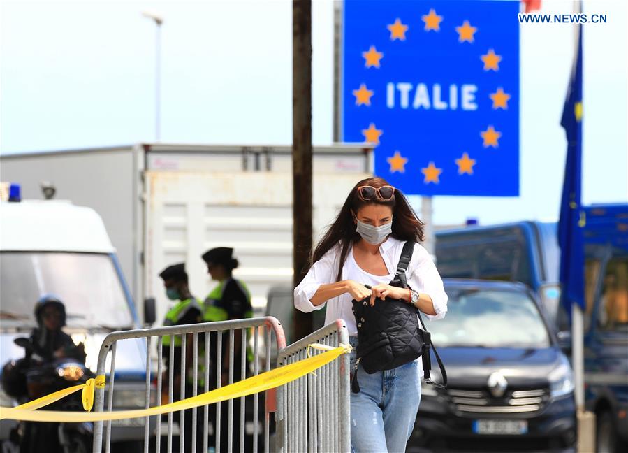 FRANCE-MENTON-COVID-19-ITALY-BORDER-REOPENING