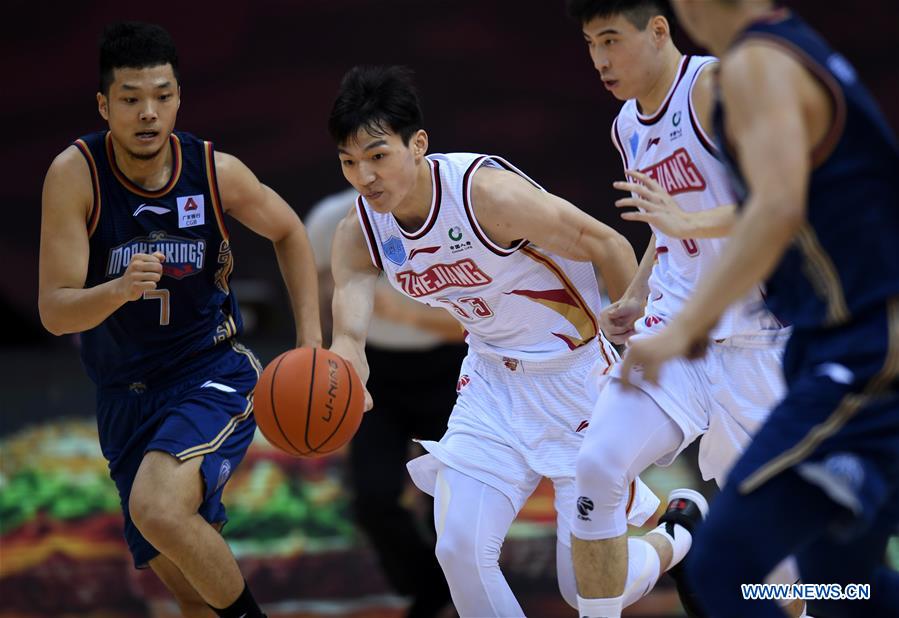 (SP)CHINA-QINGDAO-BASKETBALL-CBA LEAGUE-ZHEJIANG VS NANJING (CN)