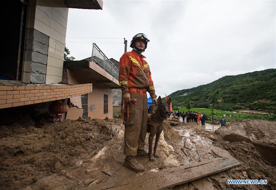 CHINA-HUBEI-HUANGMEI COUNTY-LANDSLIDE-RESCUE (CN)