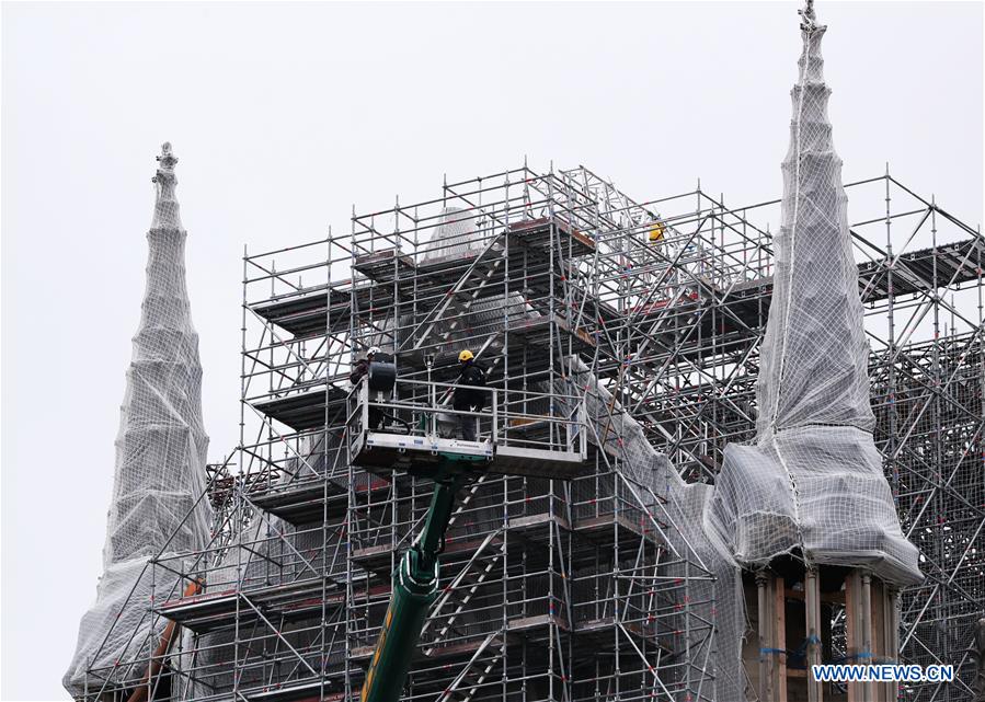 FRANCE-PARIS-NOTRE DAME DE PARIS CATHEDRAL-SPIRE-RESTORATION