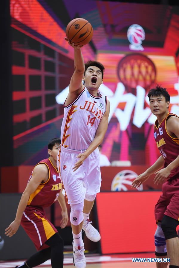 (SP)CHINA-QINGDAO-BASKETBALL-CBA LEAGUE-JILIN VS ZHEJIANG (CN)