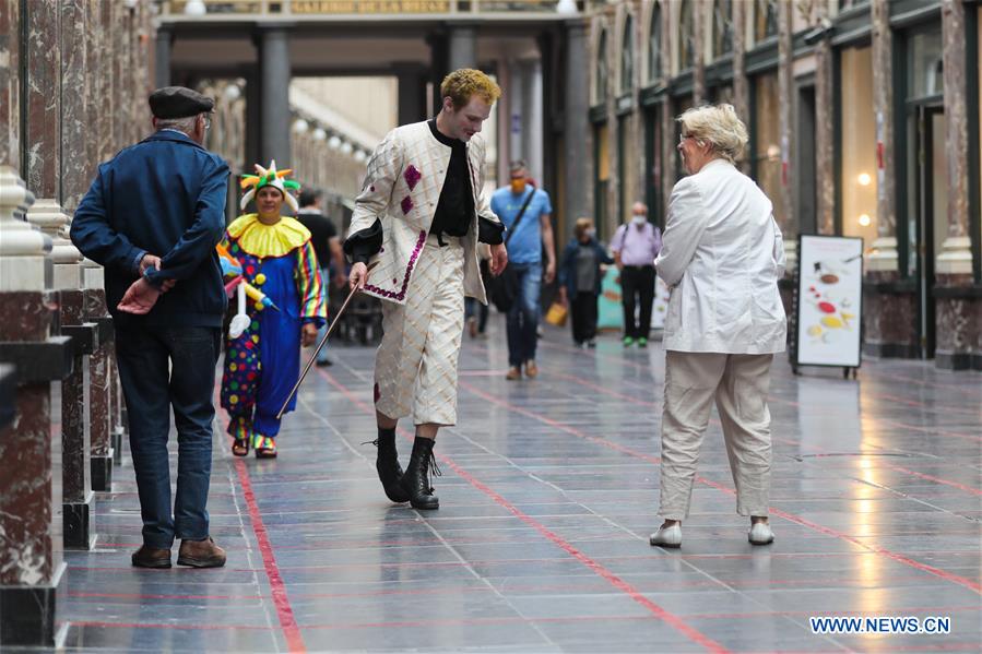 BELGIUM-BRUSSELS-SOCIAL DISTANCING-GAME