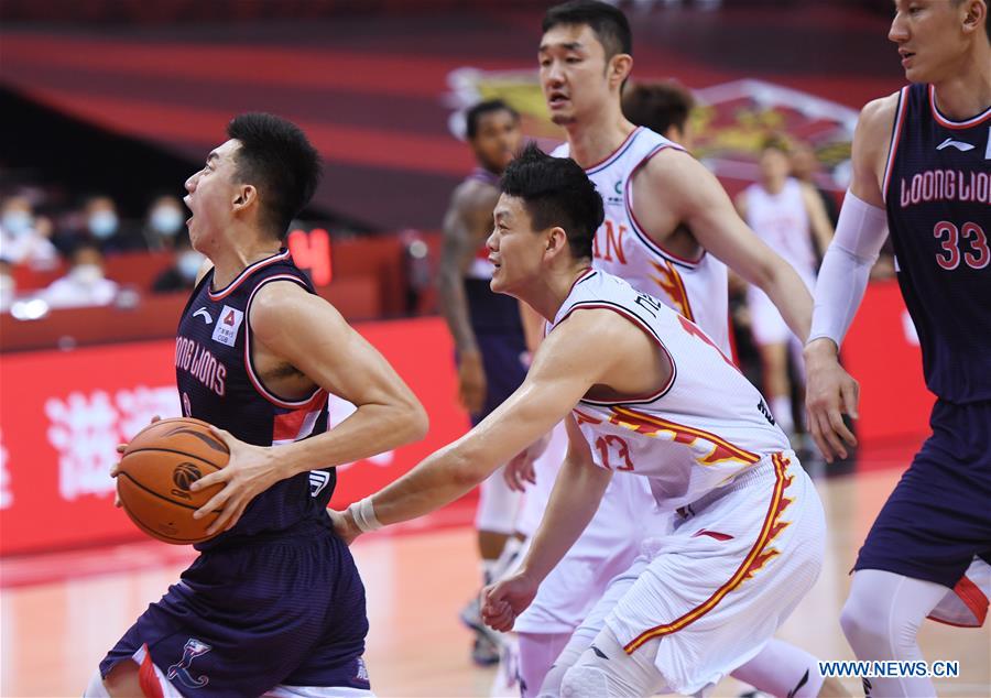 (SP)CHINA-QINGDAO-BASKETBALL-CBA LEAGUE-JILIN NORTHEAST TIGERS VS GUANGZHOU LOONG LIONS(CN)