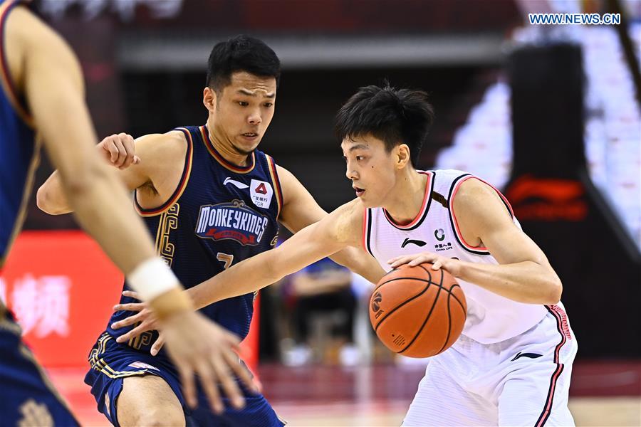 (SP)CHINA-QINGDAO-BASKETBALL-CBA LEAGUE-GUANGDONG SOUTHERN TIGERS VS NANJING MONKEY KINGS(CN)