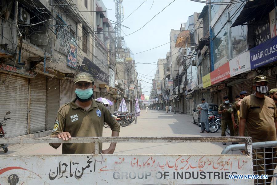 In pics closed market during lockdown in Lahore Pakistan