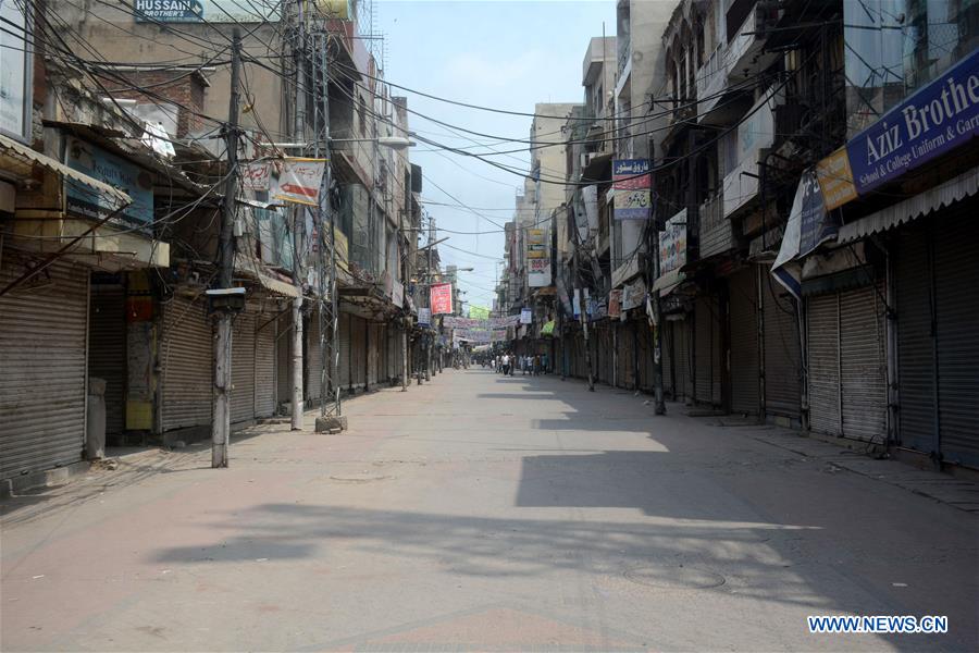 In pics closed market during lockdown in Lahore Pakistan