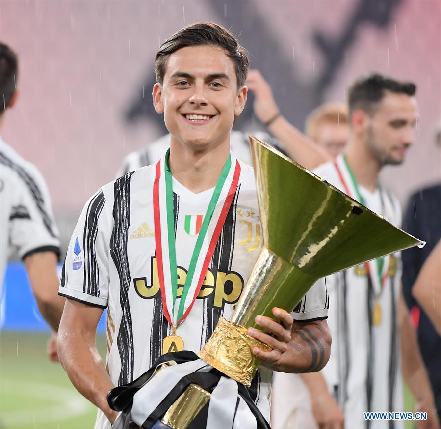 Players Of Fc Juventus Celebrate With Trophy At End Of Serie A Football Match Xinhua English