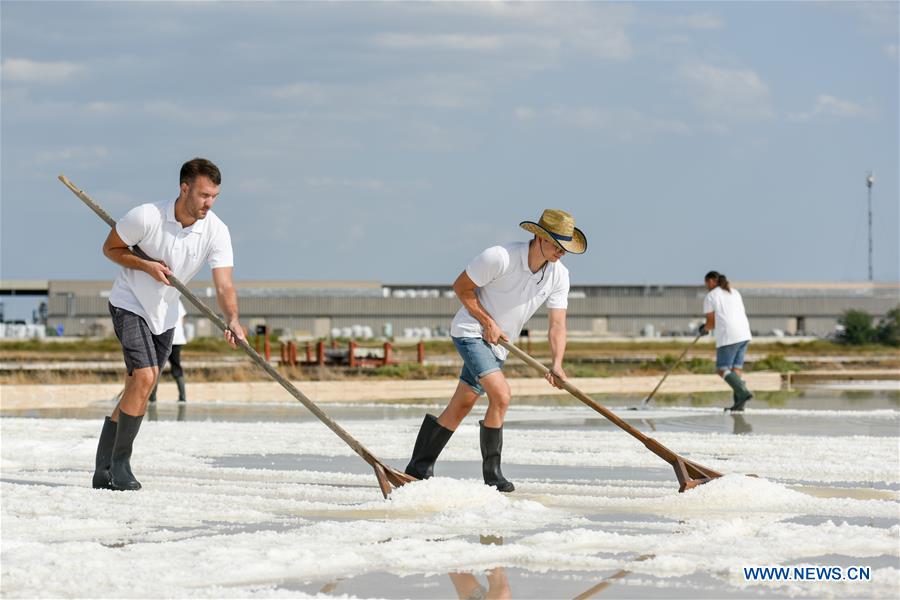 CROATIA-NIN-SALTWORKS-HARVEST