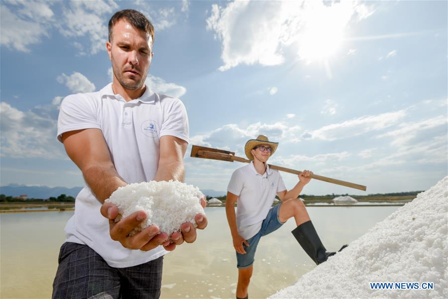 CROATIA-NIN-SALTWORKS-HARVEST