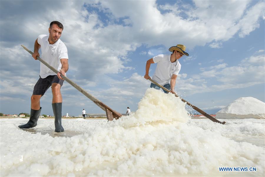 CROATIA-NIN-SALTWORKS-HARVEST