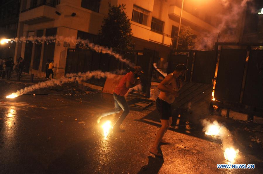 LEBANON-BEIRUT-PROTEST-CLASH