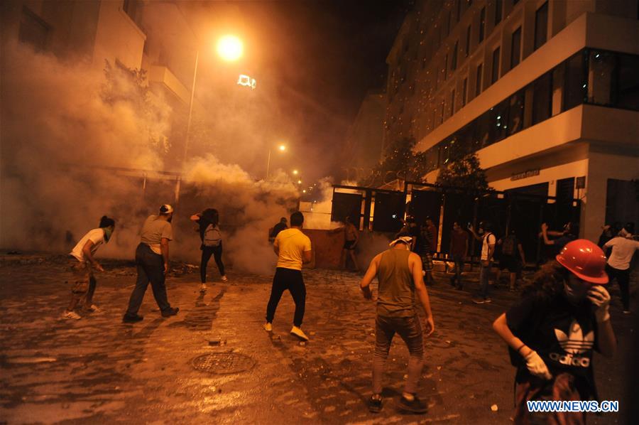 LEBANON-BEIRUT-PROTEST-CLASH