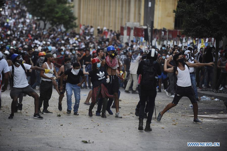 LEBANON-BEIRUT-PROTEST-CLASH