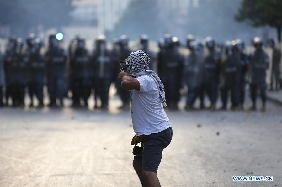 LEBANON-BEIRUT-PROTEST-CLASH