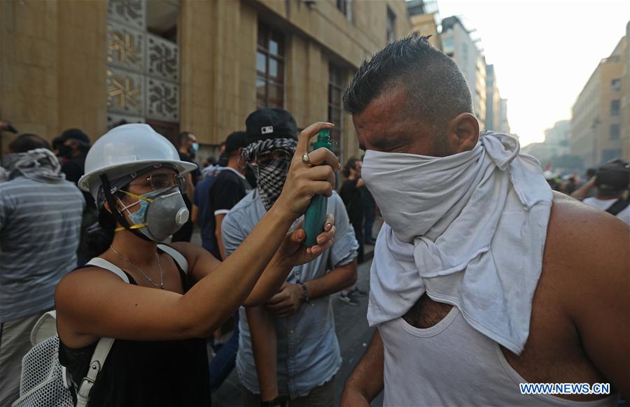 LEBANON-BEIRUT-PROTEST-CLASH