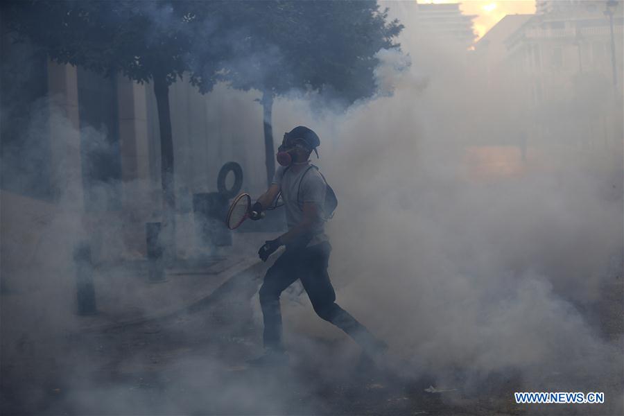 LEBANON-BEIRUT-PROTEST-CLASH