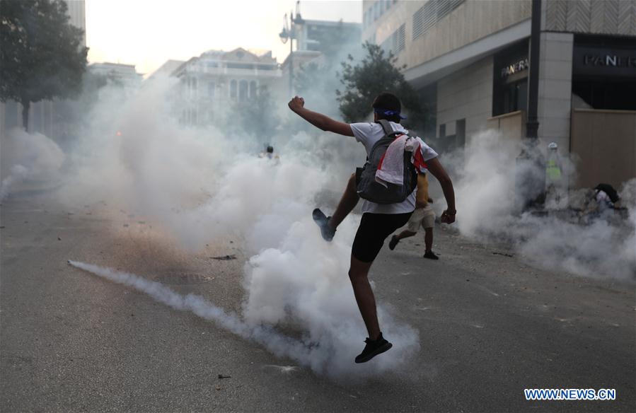 LEBANON-BEIRUT-PROTEST-CLASH