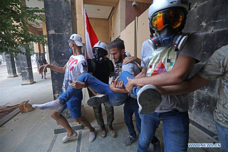 LEBANON-BEIRUT-PROTEST-CLASH