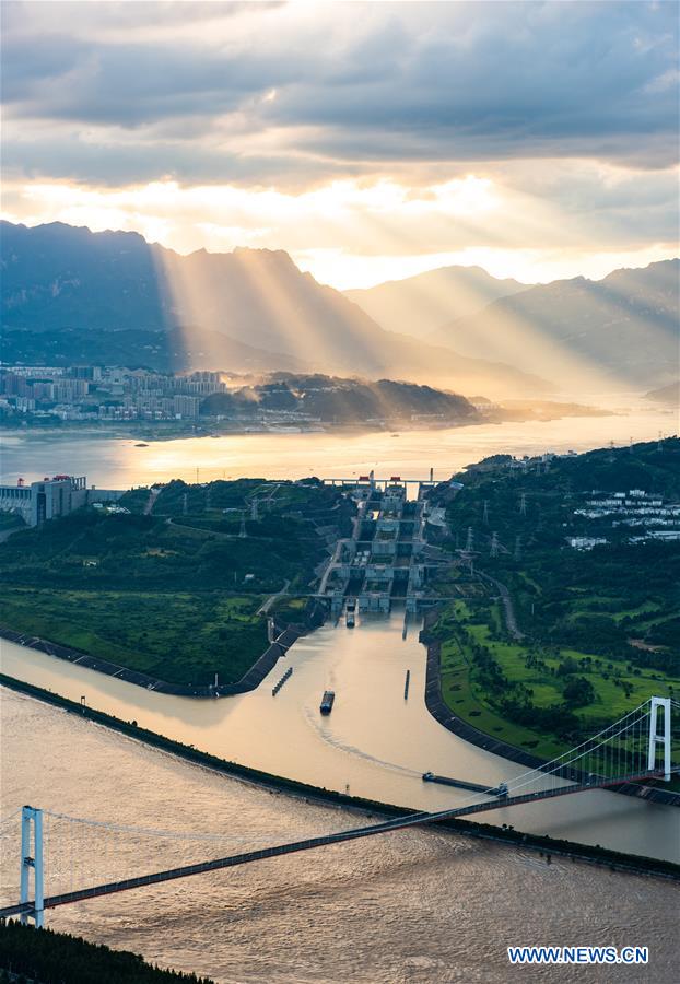 #CHINA-HUBEI-YICHANG-THREE GORGES-SUNSET GLOW(CN)