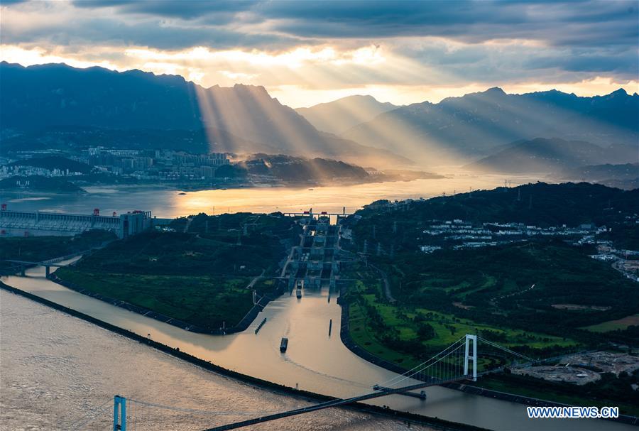 #CHINA-HUBEI-YICHANG-THREE GORGES-SUNSET GLOW(CN)