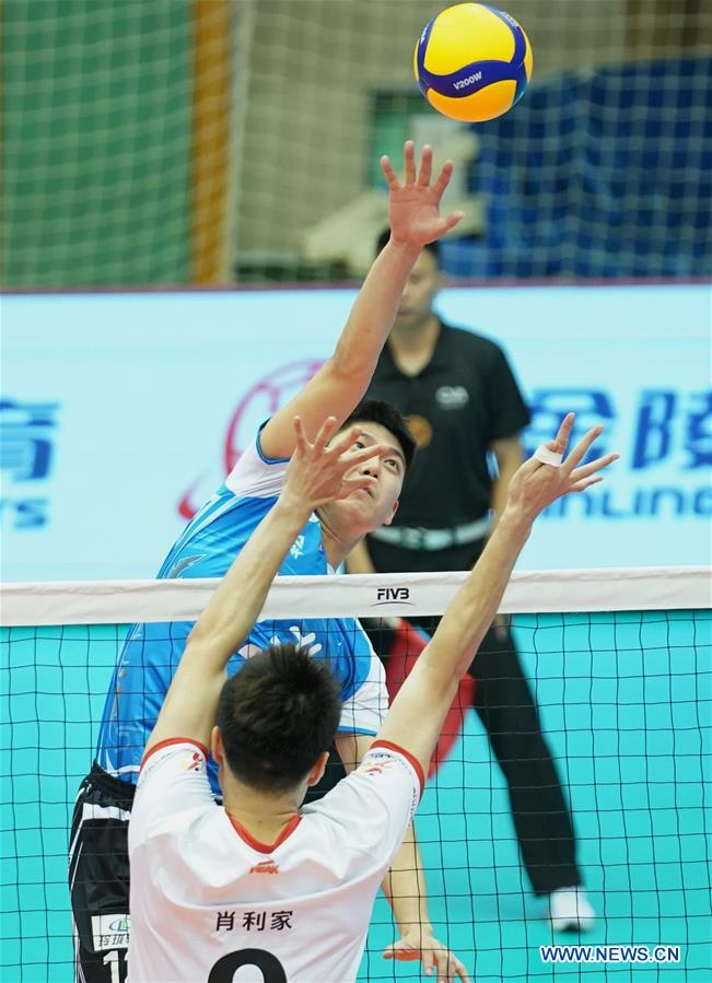 (SP)CHINA-HEBEI-QINHUANGDAO-VOLLEYBALL-CHINESE MEN'S VOLLEYBALL LEAGUE-RESUMPTION-HUBEI VS LIAONING (CN)