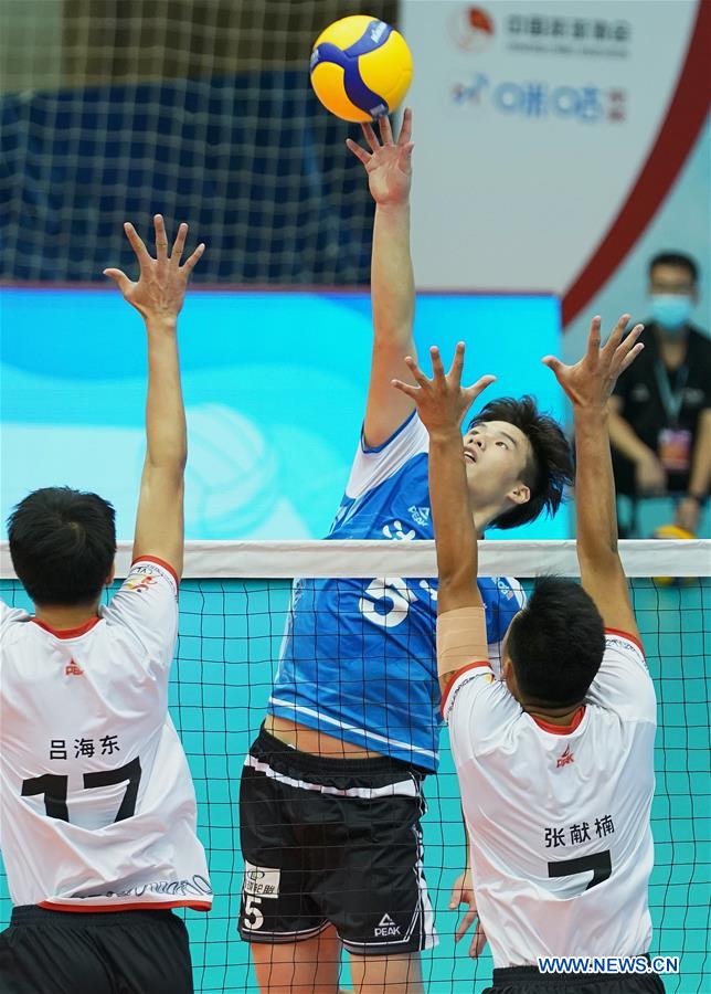 (SP)CHINA-HEBEI-QINHUANGDAO-VOLLEYBALL-CHINESE MEN'S VOLLEYBALL LEAGUE-RESUMPTION-HUBEI VS LIAONING (CN)