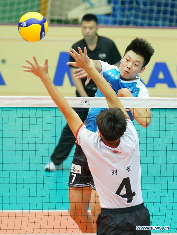 (SP)CHINA-HEBEI-QINHUANGDAO-VOLLEYBALL-CHINESE MEN'S VOLLEYBALL LEAGUE-RESUMPTION-HUBEI VS LIAONING (CN)