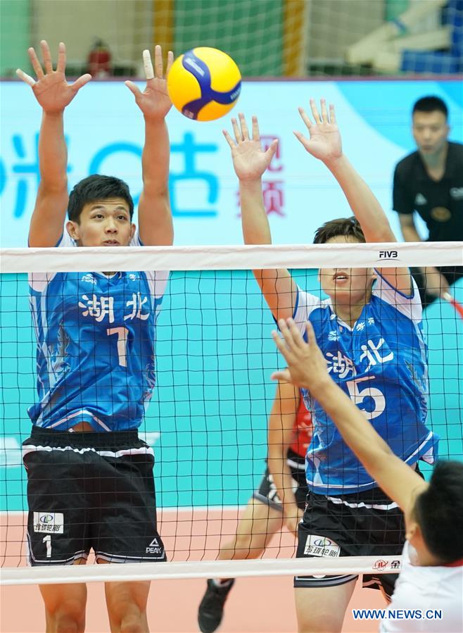 (SP)CHINA-HEBEI-QINHUANGDAO-VOLLEYBALL-CHINESE MEN'S VOLLEYBALL LEAGUE-RESUMPTION-HUBEI VS LIAONING (CN)