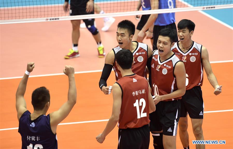 (SP)CHINA-HEBEI-QINHUANGDAO-VOLLEYBALL-CHINESE MEN'S VOLLEYBALL LEAGUE-FUJIAN VS HEBEI(CN)