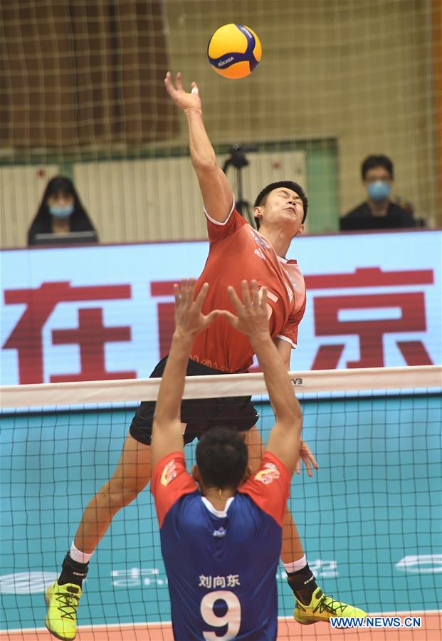 (SP)CHINA-HEBEI-QINHUANGDAO-VOLLEYBALL-CHINESE MEN'S VOLLEYBALL LEAGUE-JIANGSU VS LIAONING(CN)