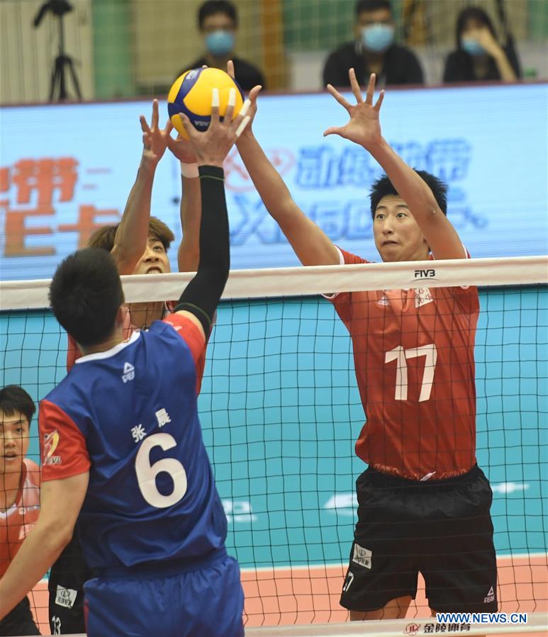 (SP)CHINA-HEBEI-QINHUANGDAO-VOLLEYBALL-CHINESE MEN'S VOLLEYBALL LEAGUE-JIANGSU VS LIAONING(CN)