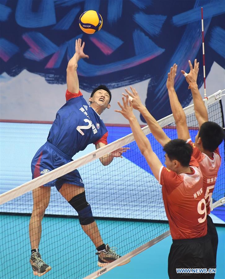 (SP)CHINA-HEBEI-QINHUANGDAO-VOLLEYBALL-CHINESE MEN'S VOLLEYBALL LEAGUE-JIANGSU VS LIAONING(CN)