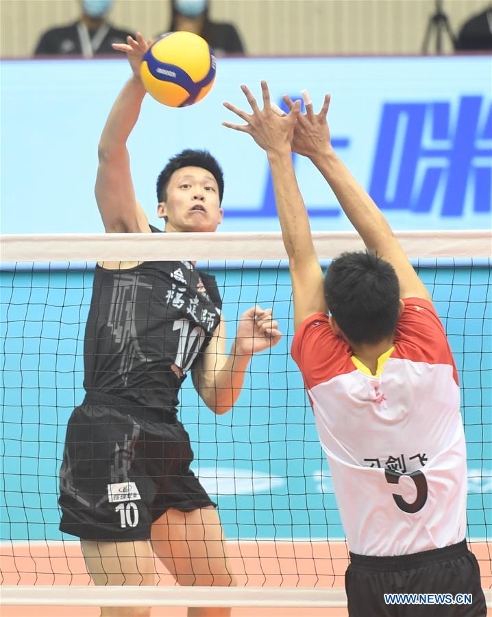 (SP)CHINA-HEBEI-QINHUANGDAO-VOLLEYBALL-CHINESE MEN'S VOLLEYBALL LEAGUE-SHANDONG VS FUJIAN(CN)