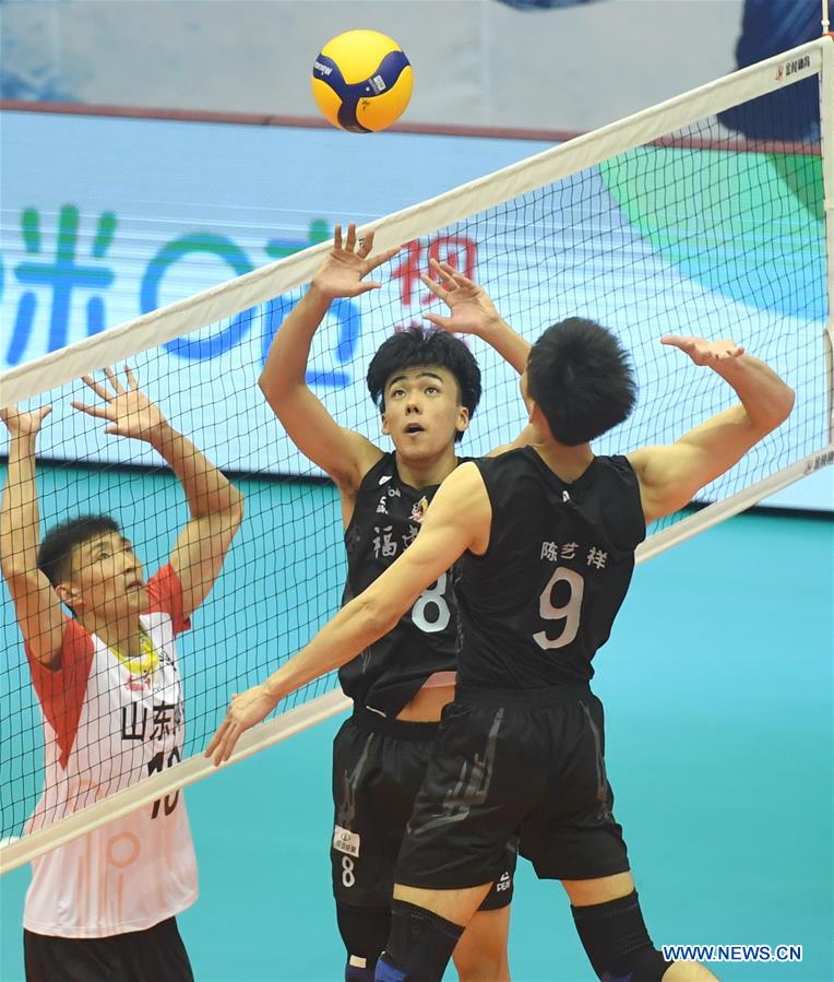 (SP)CHINA-HEBEI-QINHUANGDAO-VOLLEYBALL-CHINESE MEN'S VOLLEYBALL LEAGUE-SHANDONG VS FUJIAN(CN)