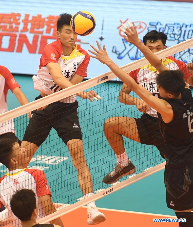 (SP)CHINA-HEBEI-QINHUANGDAO-VOLLEYBALL-CHINESE MEN'S VOLLEYBALL LEAGUE-SHANDONG VS FUJIAN(CN)