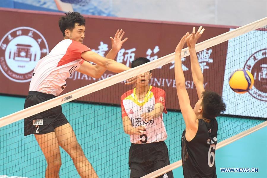 (SP)CHINA-HEBEI-QINHUANGDAO-VOLLEYBALL-CHINESE MEN'S VOLLEYBALL LEAGUE-SHANDONG VS FUJIAN(CN)