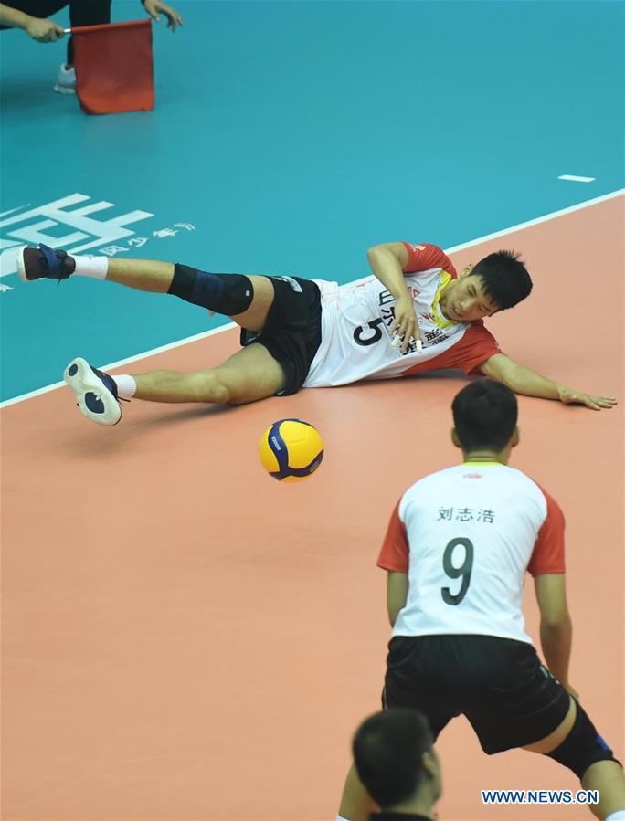 (SP)CHINA-HEBEI-QINHUANGDAO-VOLLEYBALL-CHINESE MEN'S VOLLEYBALL LEAGUE-SHANDONG VS FUJIAN(CN)