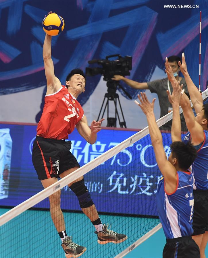 (SP)CHINA-HEBEI-QINHUANGDAO-VOLLEYBALL-CHINESE MEN'S VOLLEYBALL LEAGUE-HENAN VS JIANGSU(CN)