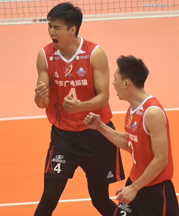 (SP)CHINA-HEBEI-QINHUANGDAO-VOLLEYBALL-CHINESE MEN'S VOLLEYBALL LEAGUE-HENAN VS JIANGSU(CN)