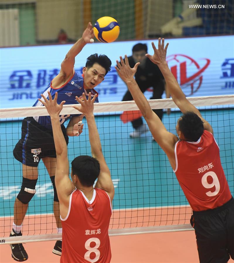 (SP)CHINA-HEBEI-QINHUANGDAO-VOLLEYBALL-CHINESE MEN'S VOLLEYBALL LEAGUE-HENAN VS JIANGSU(CN)