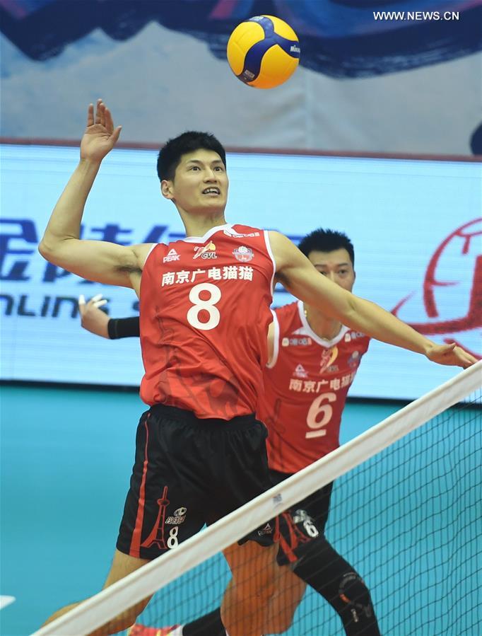 (SP)CHINA-HEBEI-QINHUANGDAO-VOLLEYBALL-CHINESE MEN'S VOLLEYBALL LEAGUE-HENAN VS JIANGSU(CN)