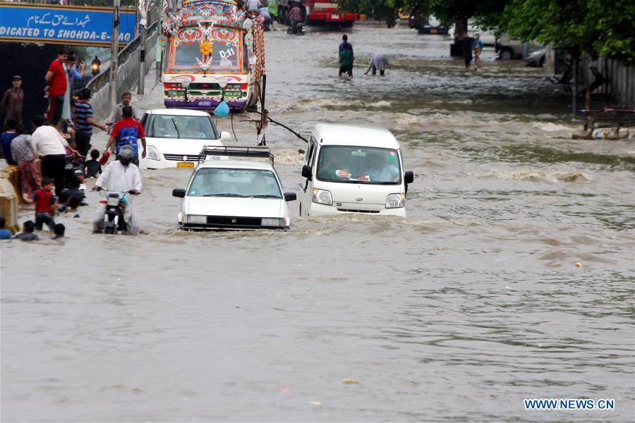 PAKISTAN-KARACHI-MONSOON-RAIN-FLOOD-EMERGENCY