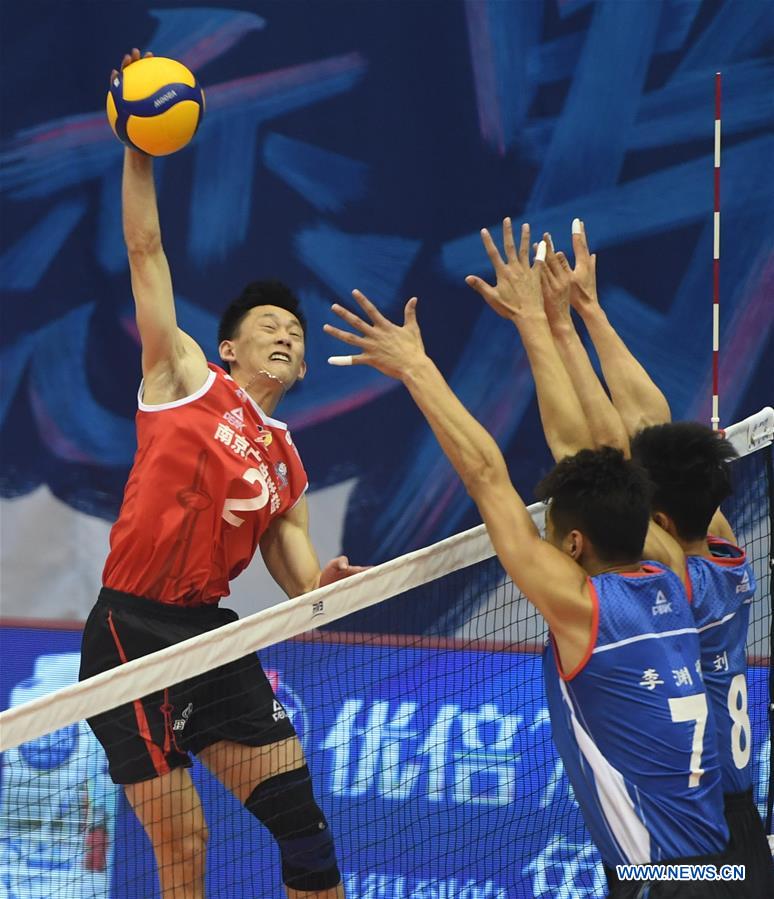 (SP)CHINA-HEBEI-QINHUANGDAO-VOLLEYBALL-CHINESE MEN'S VOLLEYBALL LEAGUE-JIANGSU VS HENAN (CN)