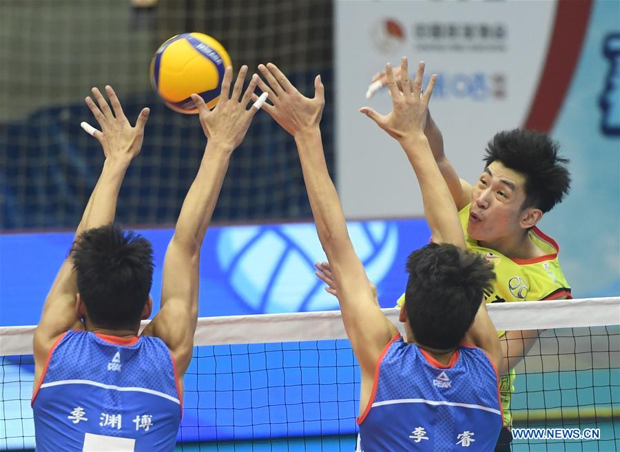 (SP)CHINA-HEBEI-QINHUANGDAO-VOLLEYBALL-CHINESE MEN'S VOLLEYBALL LEAGUE-BEIJING VS HENAN (CN)