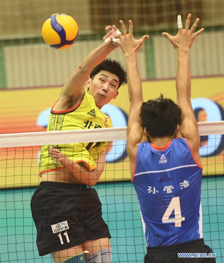 (SP)CHINA-HEBEI-QINHUANGDAO-VOLLEYBALL-CHINESE MEN'S VOLLEYBALL LEAGUE-BEIJING VS HENAN (CN)