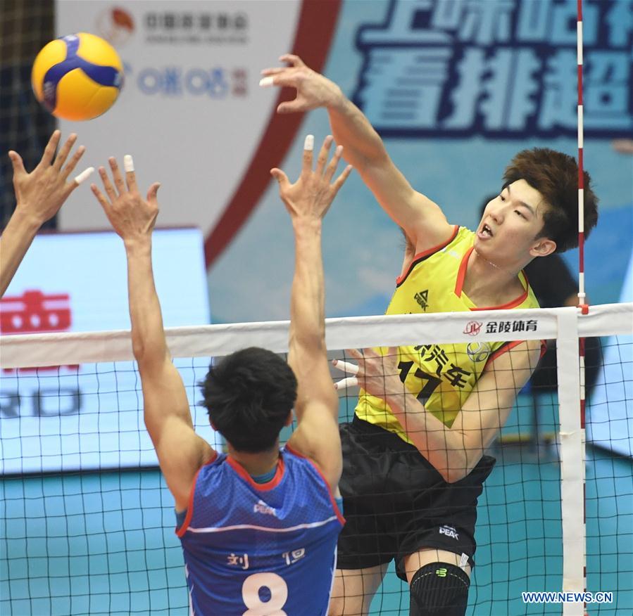 (SP)CHINA-HEBEI-QINHUANGDAO-VOLLEYBALL-CHINESE MEN'S VOLLEYBALL LEAGUE-BEIJING VS HENAN (CN)